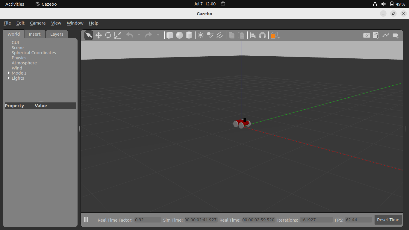 Robot TekBot dans Gazebo