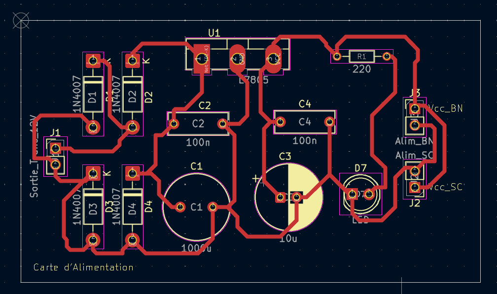 PCB alimentation 2D